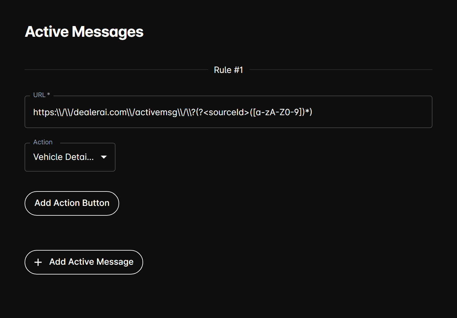 Active Messages form